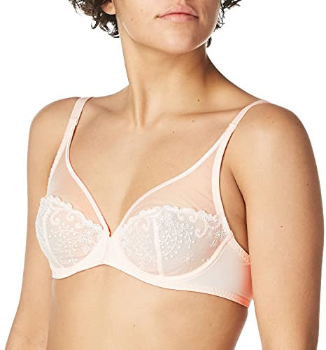Simone Perele Damen Delice Sheer Plunge-BH, Blush, 75DD