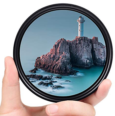 Fotover 52mm Neutrale Graufilter,Slim Variabler ND Filter Einstellbare ND Fader ND2-ND400 Objektiv Filter für Canon Nikon Sony Pentax Olympus Fuji DSLR Kamera + 3 Slot Nylon Filterbeutel
