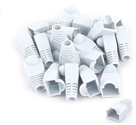 OLIREXD Lot de 100 cache-câbles RJ45 CAT6 et gaine de décharge de tension CAT5E pour câble réseau Ethernet