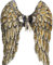 Engelsflügel Wanddeko Gold Metallflügel Wandhänger Wandskulptur Flügel Deko aja226 Palazzo Exklusiv