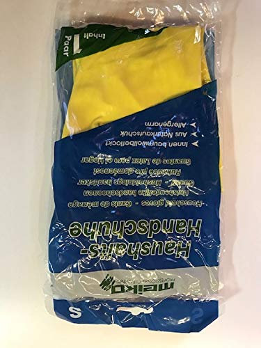 Meiko Gummi-Handschuhe, Latex - Haushaltshandschuhe gelb, 1 Paar, Gr. M