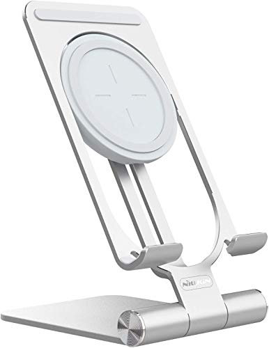 Nillkin Qi Induktive Ladestation, Verstellbar Wireless Charger Handy Ständer, Kabelloses Ladegerät Kompatibel mit iPhone 13 Pro Max/13/12/11Serie, Samsung S22/S21/S20 Ultra/Plus/Note 20/10/9 - Silber