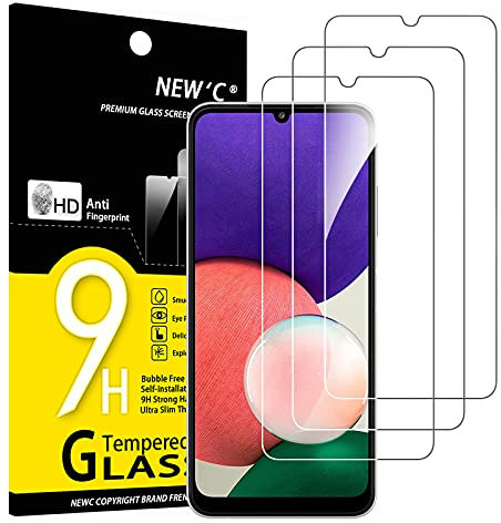 NEW'C Lot de 3, Verre Trempé pour Samsung Galaxy A224G (Non pour Samsung A225G), Film Protection écran - Anti Rayures - sans Bulles d'air -Ultra Résistant (0,33mm HD Ultra Transparent) Dureté 9H Glass