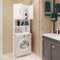 Mobile Sopra Lavatrice Asciugatrice Armadio Mobiletto Bagno Salvaspazio Scaffale In Legno Armadietto Da Incasso A Colonna Con Ante Per Lavanderia Coprilavatrice Bangor 190 x 26 x 64 Cm Bianco