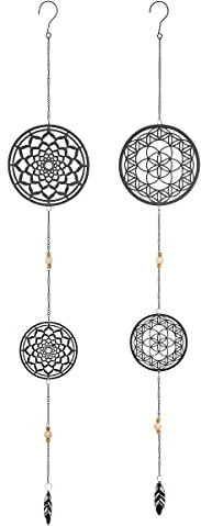 Girlande Ornament Edelstahl schwarz Länge 115 cm