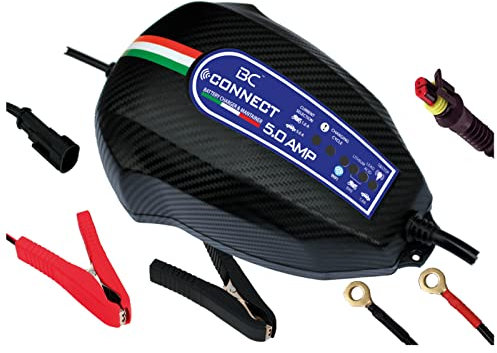 BC Battery Controller Connect Intelligentes WiFi Ladegerät/Batteriehalter 1 Amp für Batterien 12 V Blei/Lithium für Auto, Motorrad, Scooter, Boote, LKW, Wohnmobil bis zu 160 Ah