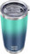 WETOWETO Vaso aislado de acero inoxidable de 20 onzas, vaso de café, taza a prueba de fugas con recubrimiento en polvo para viajes en casa y oficina (degradado verde-azul, 1 paquete)