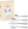 Maverton Set de couverts enfant personnalisé pour garçon - Coutellerie et coffret imprimé - Cadeau Enfant Thème Animal - Cadeau naissance garcon - Cadeau Personnalisé bébé - Couverts gravés
