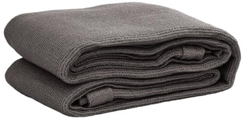 vidaXL Tent Carpet 200x400 cm - Anthracite Outdoor Camping Rug with Corner Eyelets, Weather-Resistant HDPE Material, Easy to Clean and Cut to Size