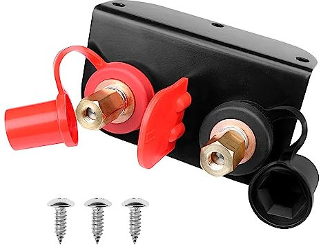 Remote Battery Jumper Terminals Battery Charging Post Battery Terminals Relocation Kit with Heavy Duty Mounting Bracket Compatible with UTV ATV Car Trucks RV Tractor Mower Boat