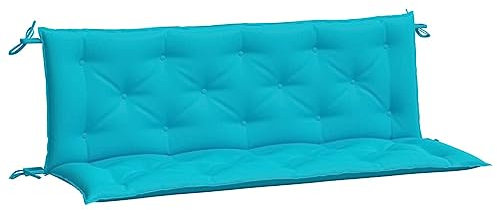 vidaXL Cojines para Banco de jardín 2 uds Tela Turquesa 150x50x7 cm, cojín, cojín de Banco, cojín de Asiento, cojín de Exterior, cojín de Banco