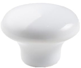 zalati Schrankknäufe, 6 Stück, Schrankgriffe, Schubladengriffe für Küche, Badezimmer, Schränke, Kleiderschrank – weiß, rund, Keramik