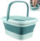 Rierousy Baño de Pies Plegable de 15 L, Bañera Con Burbujas y Masaje Para Pedicura y Alivio de la Fatiga (Verde Claro)