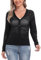Gyabnw Gilet Femme Chic Haut Cardigan Court à Manche Longue Veste Femme Élégant Top Veste Gilet Cardigan pour Tenues Robe Gilet d'été Femme Quotidien