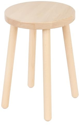 Spec-Wood Hocker Holz - Barhocker - Kleiner Küchenhocker - Blumenständer - Couchtisch Klein - Holz Deko - Pflanzenständer - Rund - Buche Natur