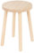 Spec-Wood Hocker Holz - Barhocker - Kleiner Küchenhocker - Blumenständer - Couchtisch Klein - Holz Deko - Pflanzenständer - Rund - Buche Natur