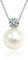 Maison Dianie Parure Bijoux Femme Collier de Perles et Boucles d'Oreilles Chaine Argent 925 Perles Blanches 10mm Zicron Cubique 5mm bijoux Set Femme