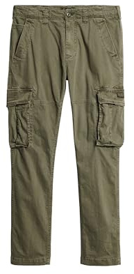 Superdry Pantaloni cargo da uomo, Erba cipollina verde, 31 W/32 L