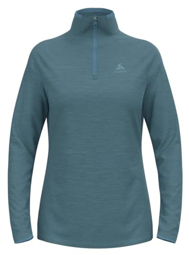 Odlo Laufshirt Damen Langarm Essential Thermal I Sport Shirt I Sport Oberteil I Midlayer I Fitness Shirt