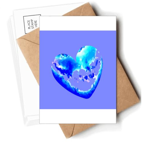 Kristall Transparent Herz Sternenhimmel Postkarten Umschläge Blanko Notizkarten Versand