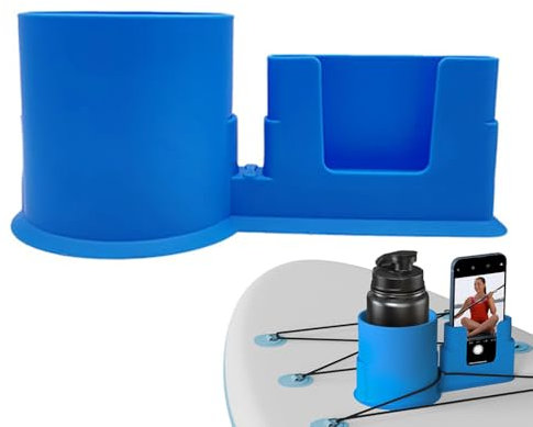TOEECY Porte Gobelet Planche à Pagaie Étanche Multifonctionnel et Anti Renversement Vacances la Plage Accessoires pour Kayak Pêche en Plein Air (Bleu)