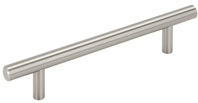 Amerock Bar Pulls 5-1/16 inch (128mm) Center-to-Center Satin Nickel Cabinet Pull - 10 Pack, 10BX40517G10