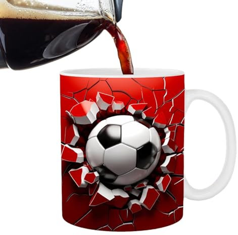 jamgeery Hole in a Wall Mug | Flat Effect 350ml Ball Tumbler Coffee Mug - Novelty Vivid Colors Ceramic Mug for Coffee Tea Hot Chocolate Drinks