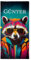 Handtuch mit Namen Waschbär – Ein einzigartiges, bedrucktes Handtuch als persönliches Geschenk für Familie und Freunde. Pop-Art-Animals, Geschenke für Freundinnen, Freunde und Partner! - 100 x 50 cm