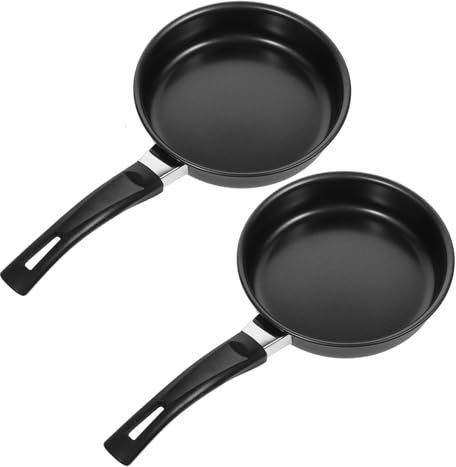 GRIRIW 2pièces Mini Poêle Antiadhésive Poêle À Omelette Et Pancakes Casserole De Cuisine Non-stick Pour Œufs Viandes Et Légumes