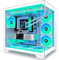 PCZZOI PC CASE ATX 9 PWM ARGB Fans Pre-Installed, Mid-Tower Gaming PC Case,270° Panoramic Tempered Glass Computer Case with Type-C,360mm Radiator Support,White