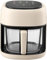 Genérico Freidora Aire Cristal 4,5L sin Aceite, Air Fryer Vidrio con Ventana Visible 360°, Temperatura Regulable 80–190 °C, multifunción Saludable 1350WBeige,One Size