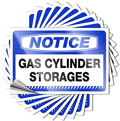 Prank Stickers Notice Gas Cylinder Storages Stickers 10 Pcs Funny Home Bar Signs Decor for Man Cave(6X9CM)