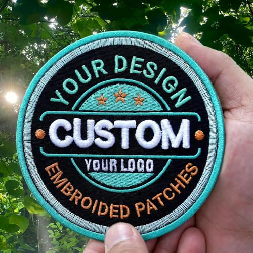 Custom Embroidered Logo - Custom Embroidered Logos - Iron on or Sew on Patches on Jackets, Backpacks, T-shirts and Caps - Colorful and Realistic Designs