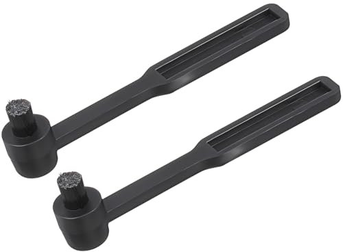 DOITOOL 2pezzi Spazzola Pulizia Stilo Giradischi Nylon Fine Compact Per Rimozione Polvere Disco Vinile
