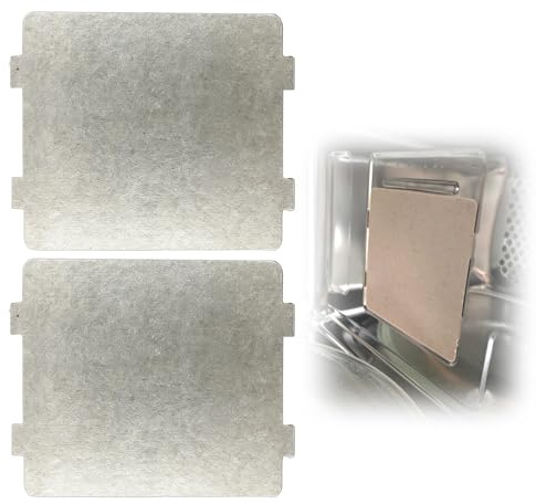 wilcractk Placa de Mica para Reparación de Microondas, Juego de 2 Placas Universales 9,9×10,8 cm, Resistente al Calor, Aislante y Duradera, Accesorio de Repuesto para Cocina y Hogar