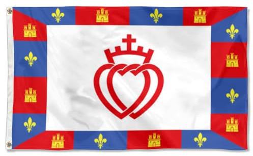 Drapeaux De Jardin Vendée France Garden Flag Drapeau Extérieur Résiste Aux Intempéries Pour Patio Ferme 90X150 Cm