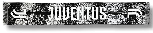 JUVENTUS Sciarpa Jacquard Ufficiale Bianco/Nero 100% Acrilico con Scritta 2400198B