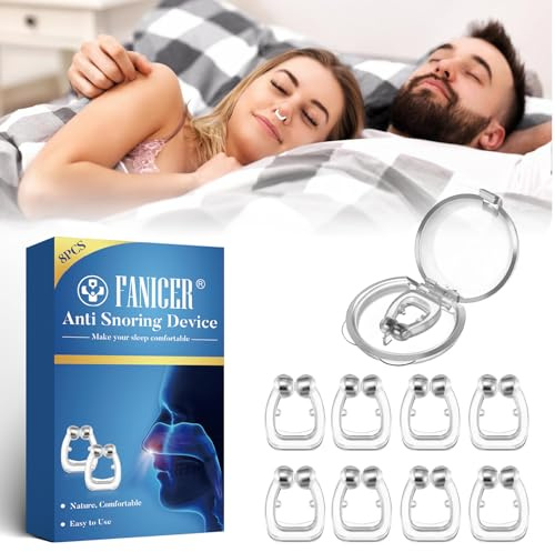 8 Stück Anti Schnarch Nasenclip Nasenspreizer, Schnarchstopper, Wiederverwendbares Schnarchen Anti Schnarch Nasenclip, Möglich bessere Atmung für Ruhigen Schlaf, Besser Schlafen