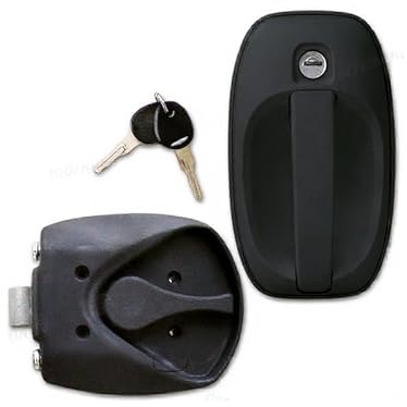 CR-MOESANCO® Cerradura 1122 Completa Negra – Puertas de Autocaravana