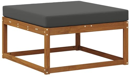 pokgdf Repose-pieds d'extérieur durable en bois d'acacia massif résistant aux intempéries avec design moderne à lattes facile d'entretien pour terrasse et extérieur