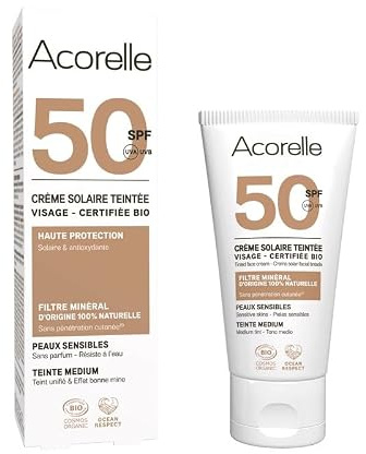 ACORELLE FACE TINTED SUNSCREEN SPF50 - MEDIUM