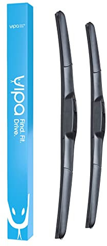 Vipa Car Parts Premium Wiper Blade Kit | Fits: HONDA CIVIC MK9 Hatchback (Jan 2012 to Dec 2017) | All-Weather Performance | Durable, Streak-Free Windshield Wipers | Easy Installation