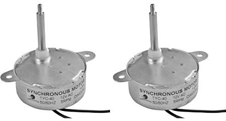 CHANCS TYC40 Kleiner Synchronmotor 12V 5RPM AC Welle 35mm für Ornamental Fiber Optic Weihnachtsbaum 2PCS
