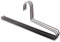 famy.Shop 10 Stück hochwertige Hosenbügel aus Metall, rutschfeste Gummierung, EXTRA 40cm Länge, verchromt, schwarz