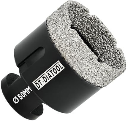DT-DIATOOL Foret Diamant 50mm Scie Cloche pour Forage à Sec Carrelage Porcelaine Marbre Céramique Granit
