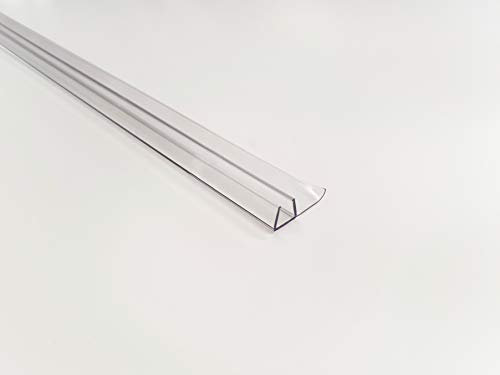 KRISTHAL Schiebetürdichtung hochtransparent, Überlappungsdichtung aus Polycarboat, senkrecht mit 90°-Lippe, Duschdichtung für 6/8 / 10 mm Glas, Dichtlippe mit 200 cm Länge - Art.Nr. S004 (8 mm Glas)