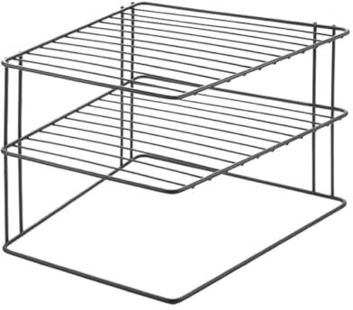 Metaltex Armoire d'angle Palio Lava à 2 niveaux 25x25x19cm TouchTherm, noir, 3 PIANI