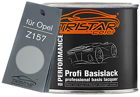 TRISTARcolor Autolack Dose spritzfertig für Opel Z157 Starsilber III Metallic/Star Silver II Metallic Basislack 0,5L