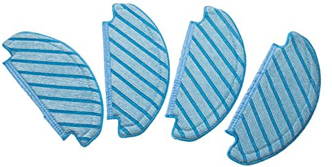 vhbw Lot de 4 lingettes compatible avec Ecovacs Deebot Ozmo T8 Aiv aspirateur robot - lingette pour lavage des sols