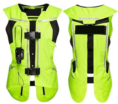 Reitweste Mit Airbag-Schutzweste Für Frauen Und Männer - Auslösung in 0,3 Sekunden - Vier Jahreszeiten Motorradreitweste (Ohne CO2-Kartusche) Fahrradausr